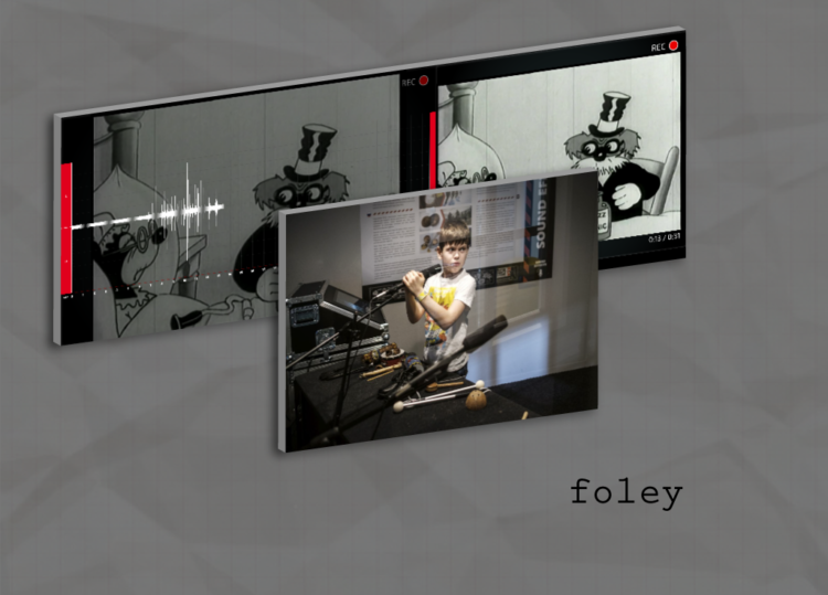 “Aha, Behind the Scenes!” exhibition Foley exhibit
