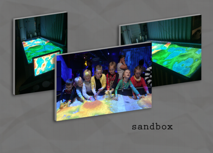 Ahhaa “Sink or sail” exhibition augmented reality sandbox
